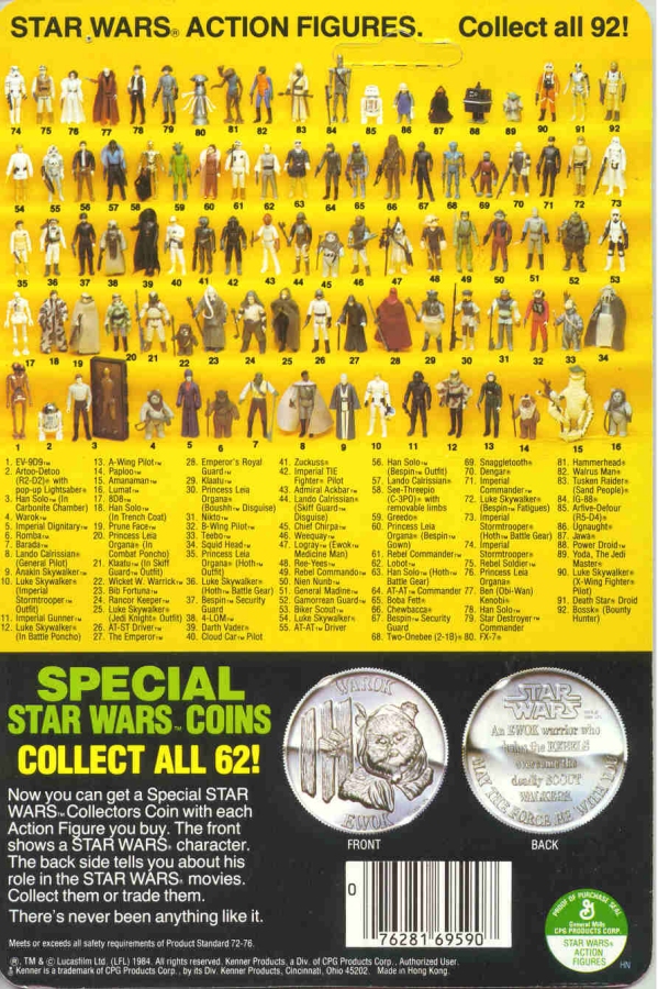 star wars kenner list